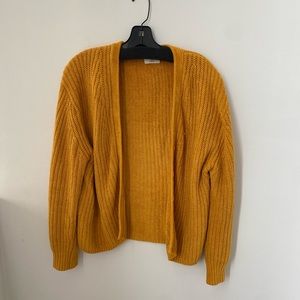 Aritzia (Wilfred) chenille sweater in marigold